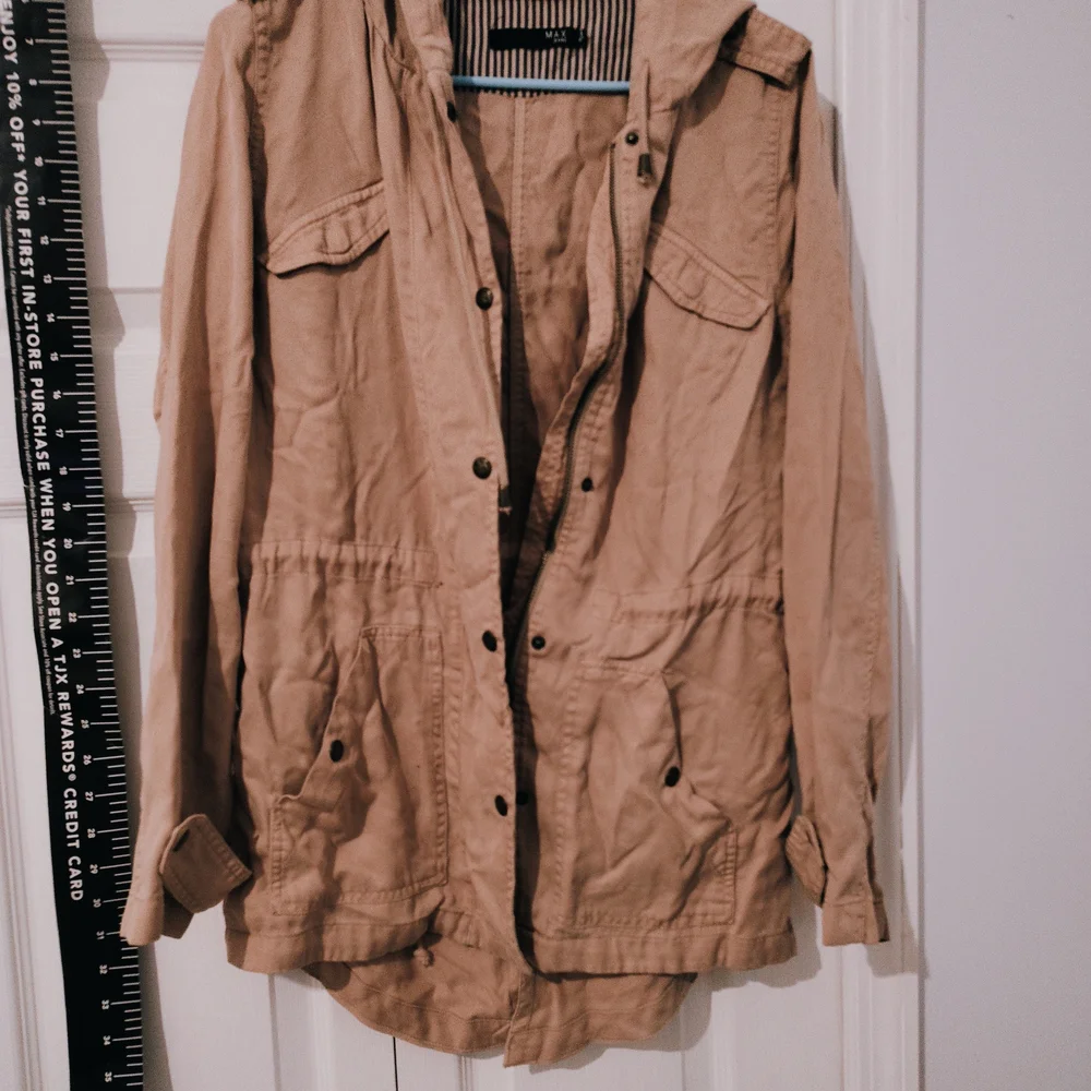 Women's Tan Jacket Or Blush Pink Color Medium Nordstrom 3/4 Length - Picture 11 of 12